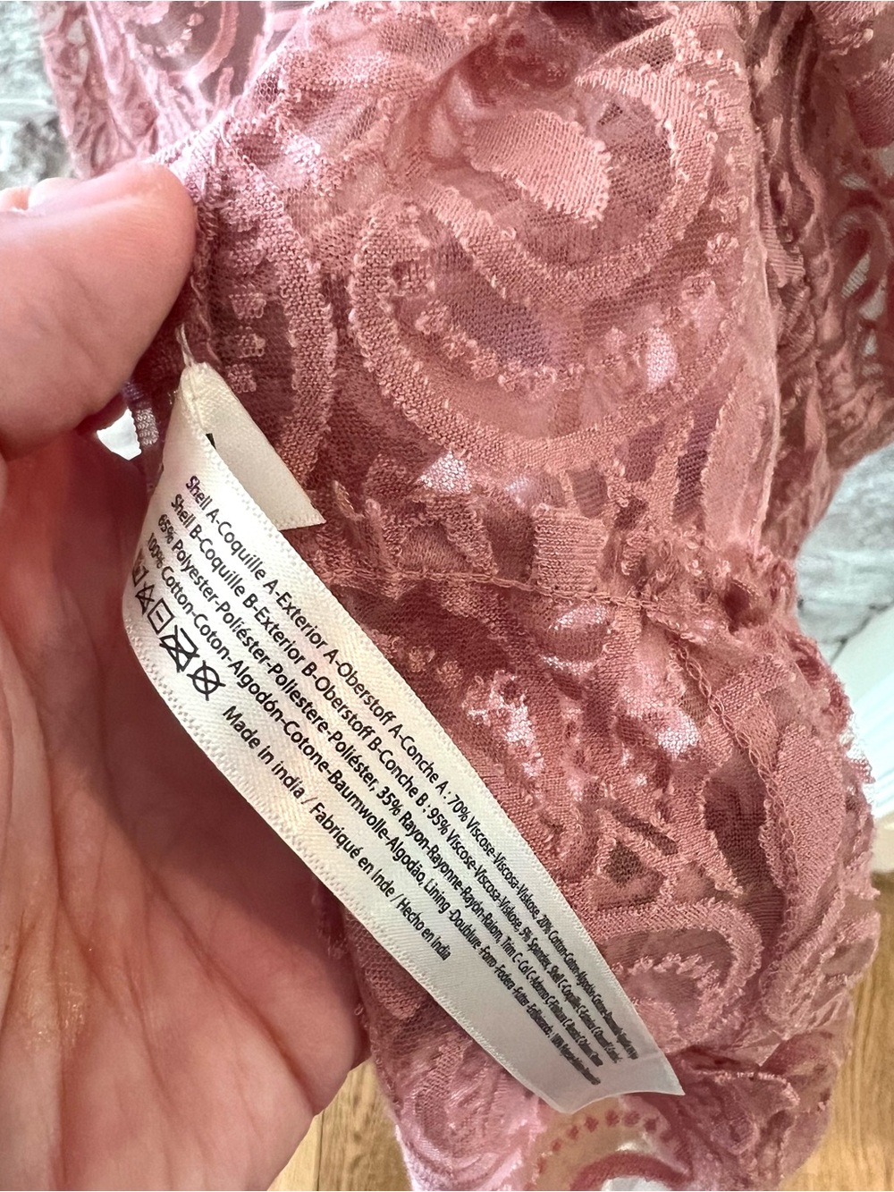 Free People Adella Rose Lace Mini Dress Size Small - Picture 6 of 6